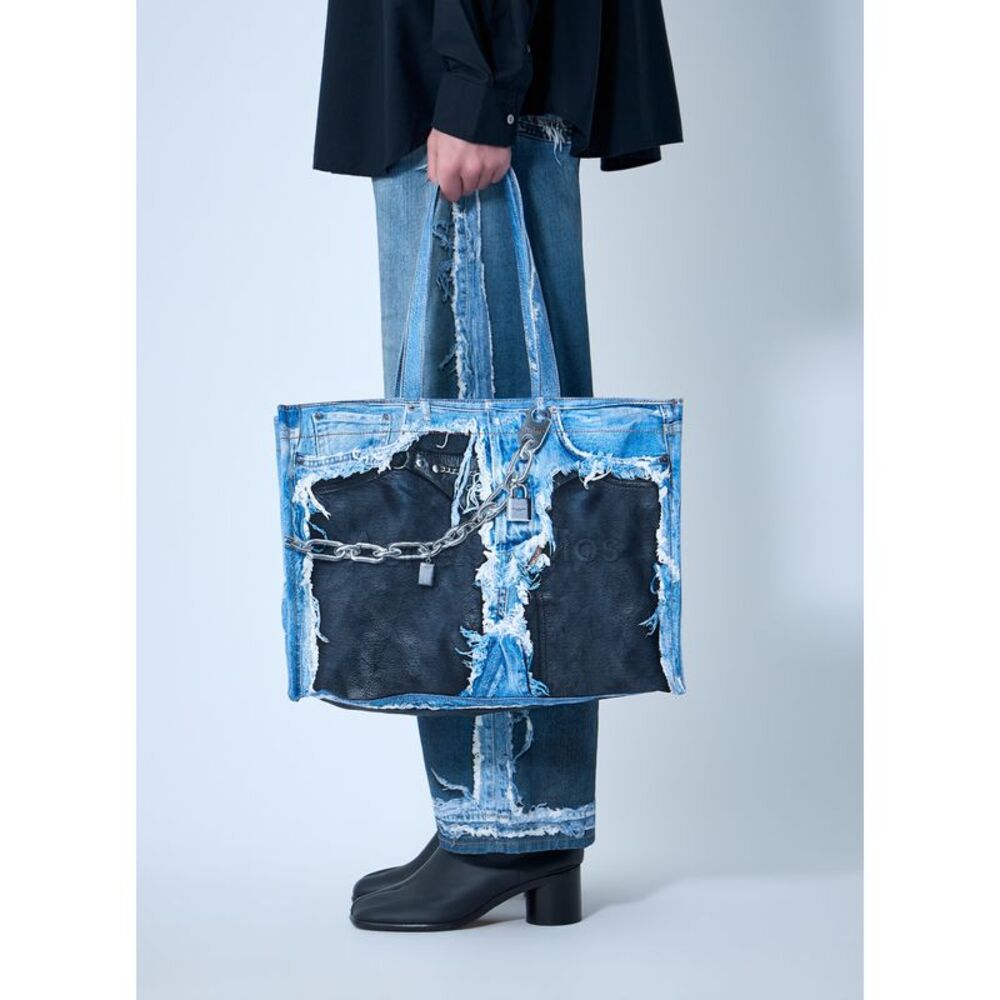 Acne Studios Men Logo Shopper Tote Bag - Picture 2 of 6